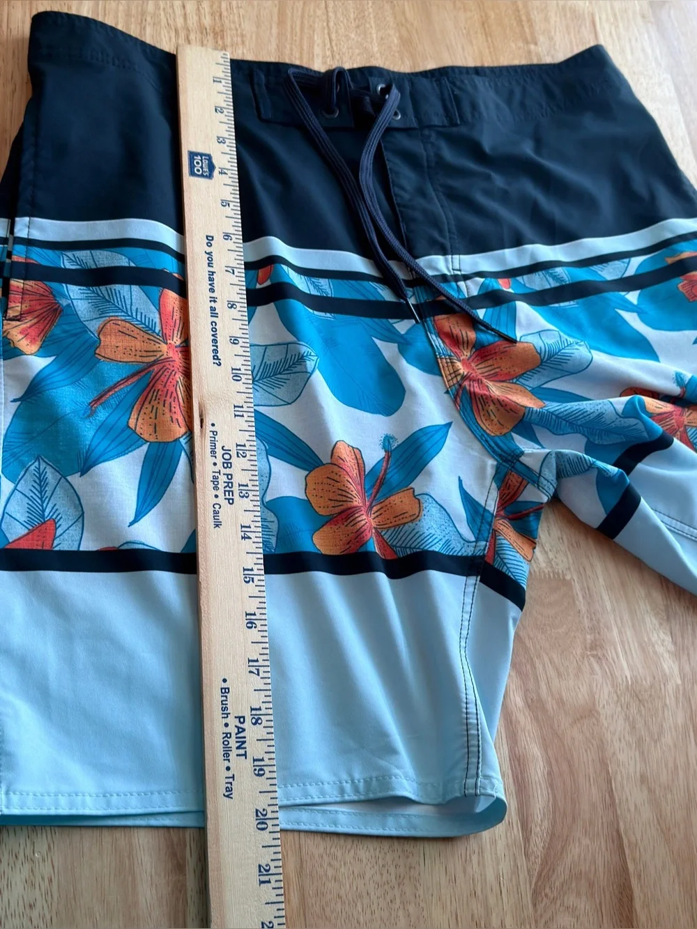 Ron Jon Surf Shop Men’s Blue Floral Print Board Shorts Size 34